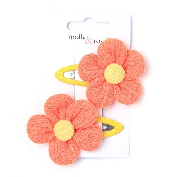 Card of 2 Fabric Flower Sleepies 5cm