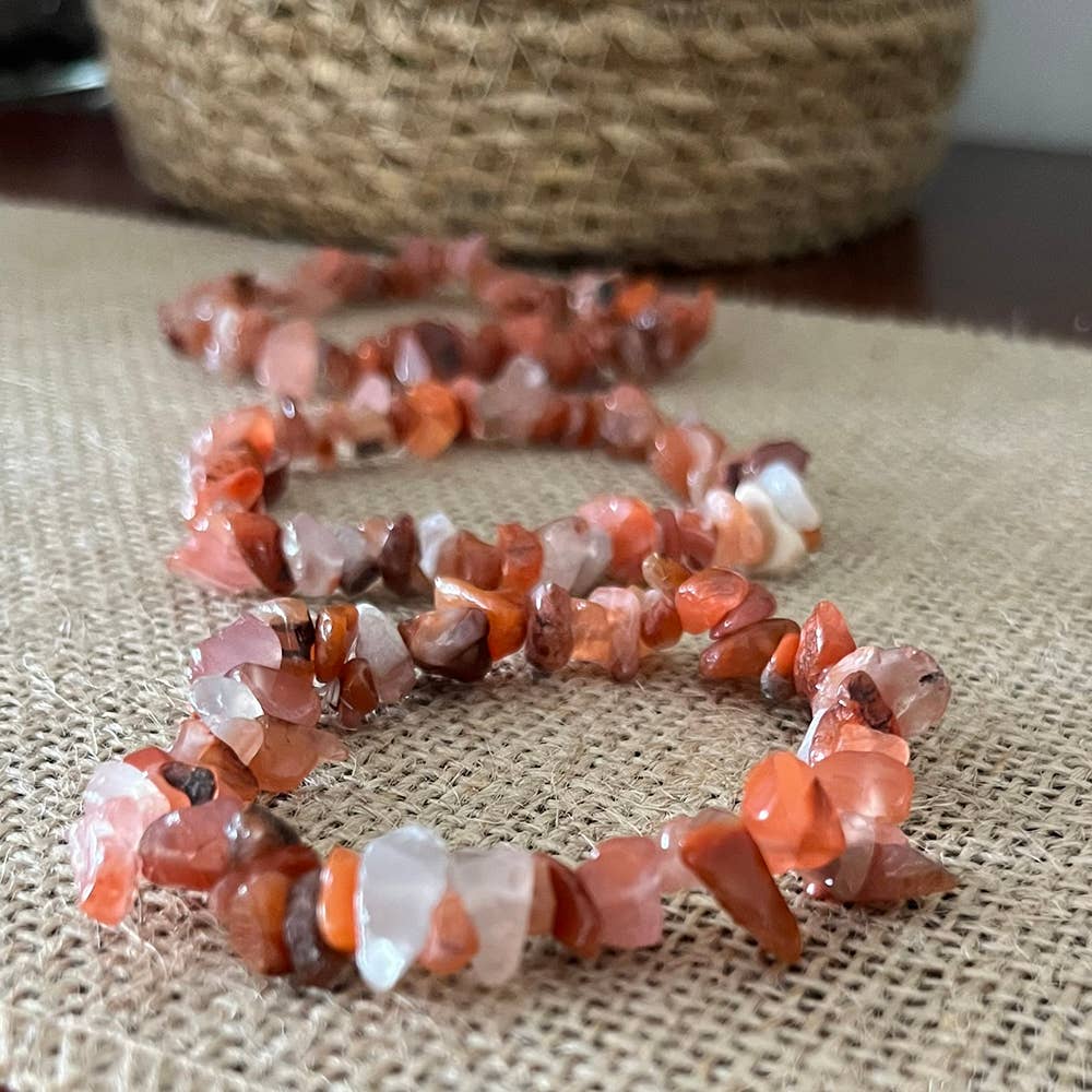 Assorted Gemstone Chip Stretch Bracelet