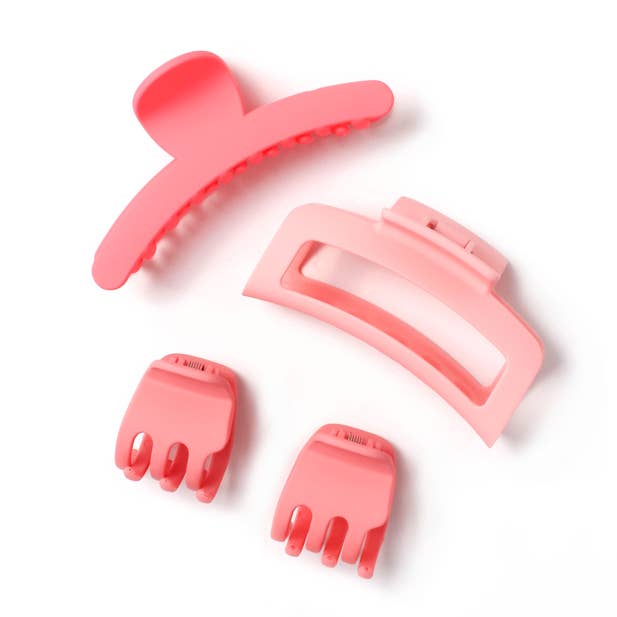 Recycled 4 piece Hair clamp set.