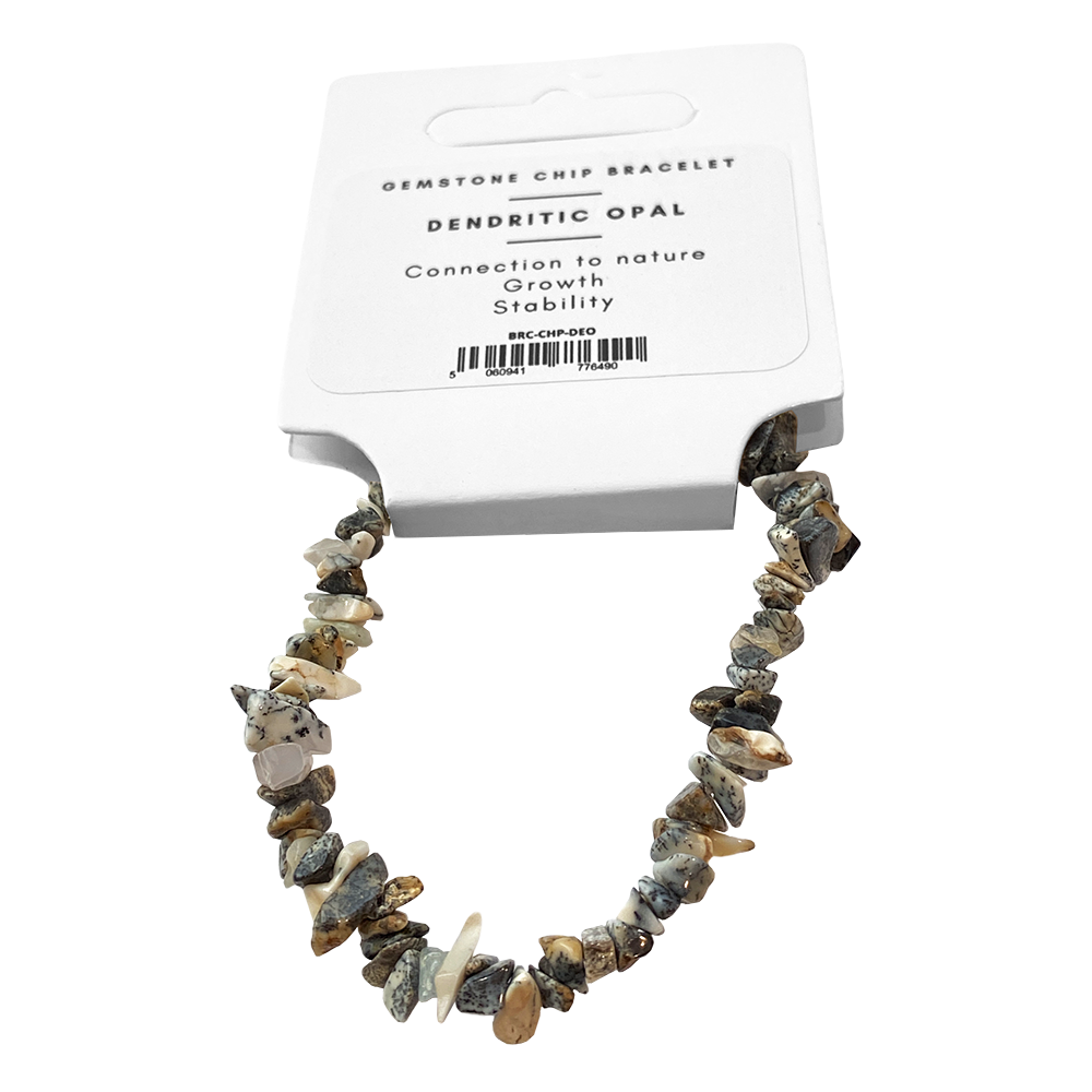 Assorted Gemstone Chip Stretch Bracelet