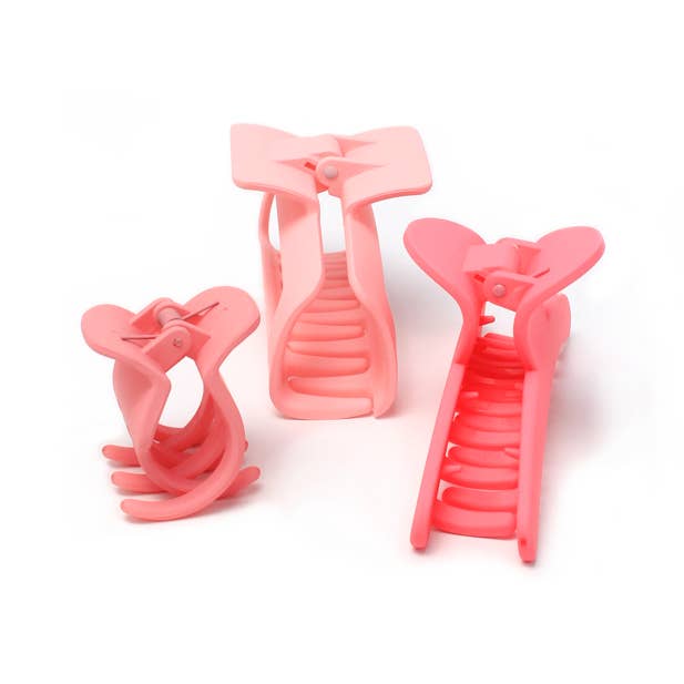 Recycled 4 piece Hair clamp set.