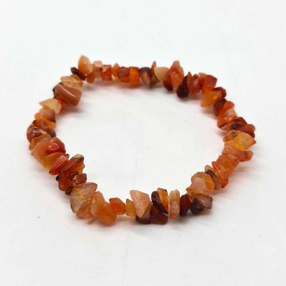 Assorted Gemstone Chip Stretch Bracelet