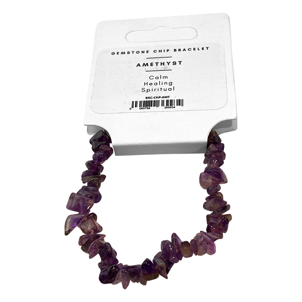 Assorted Gemstone Chip Stretch Bracelet