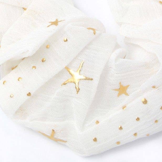 Regular - Star Print Scrunchie. Dia.10cm