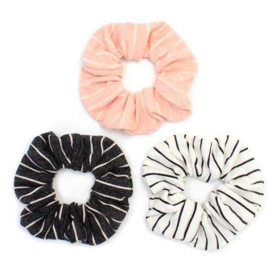 Regular - 100% Cotton Striped Scrunchie