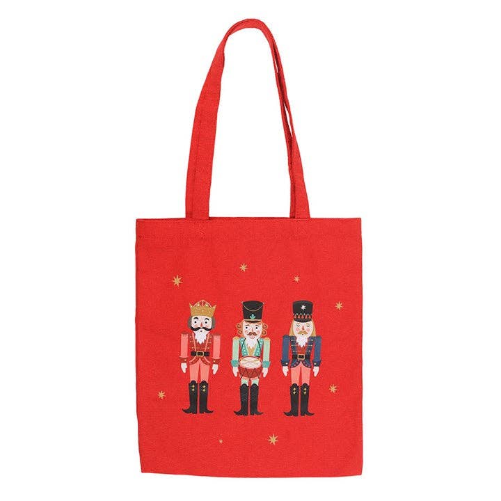 Nutcracker Print Christmas Polycotton Tote Bag