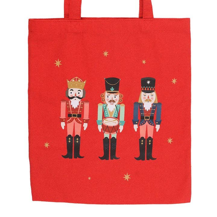 Nutcracker Print Christmas Polycotton Tote Bag