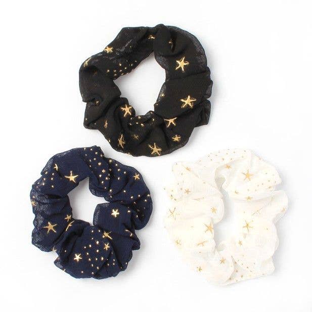 Regular - Star Print Scrunchie. Dia.10cm