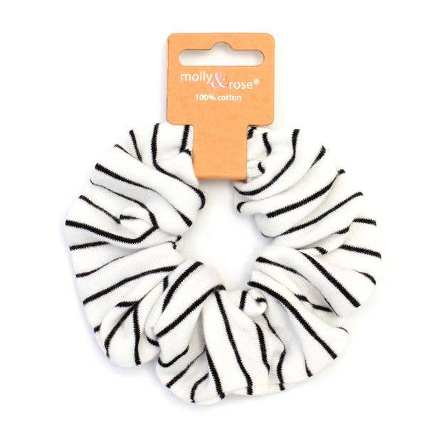 Regular - 100% Cotton Striped Scrunchie